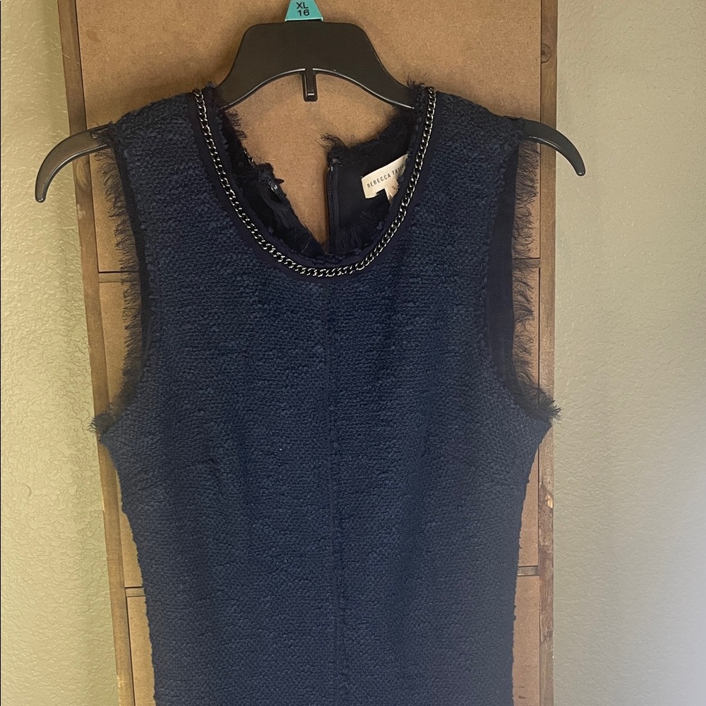 Rebecca Taylor Navy‎ Frayed Mini Dress